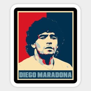 Diego Maradona Hope Poster Art Sticker